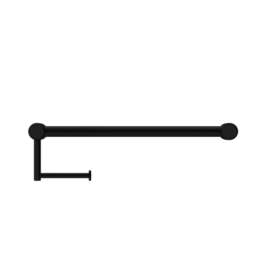 MECCA CARE 25MM TOILET ROLL RAIL 300/450MM MATTE BLACK