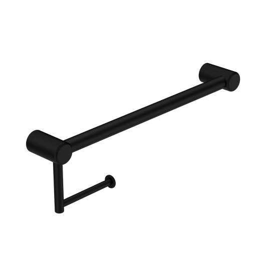 MECCA CARE 25MM TOILET ROLL RAIL 300/450MM MATTE BLACK
