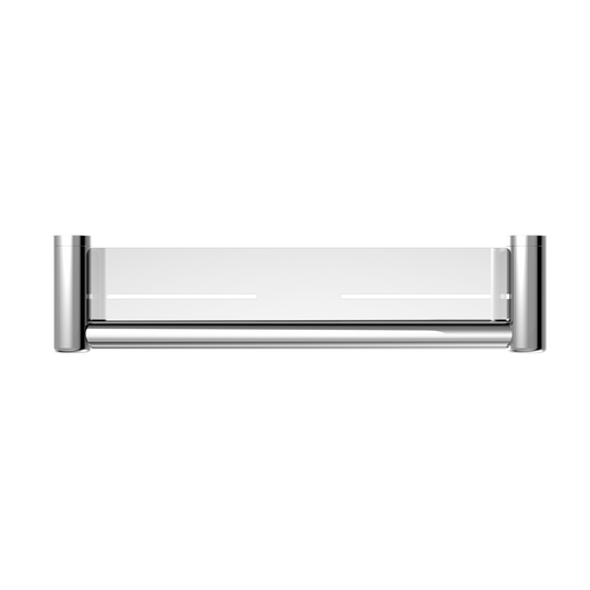 MECCA CARE 25MM GRAB RAIL WITH SHELF 300/450MM CHROME