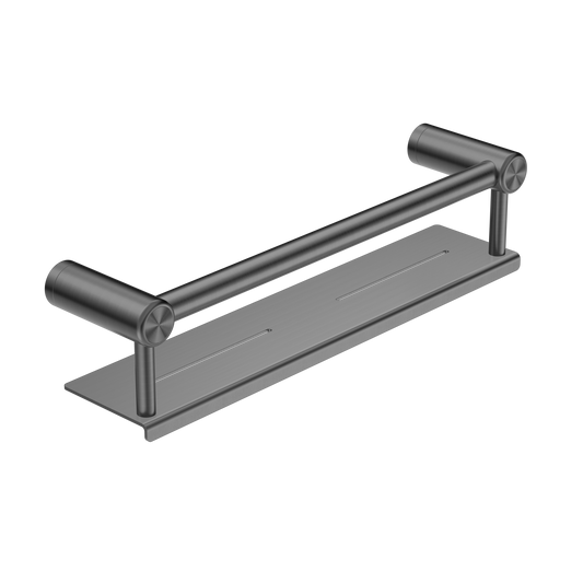 MECCA CARE 25MM GRAB RAIL WITH SHELF 300/450MM GUN METAL