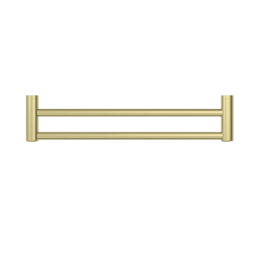 MECCA CARE 25MM DOUBLE TOWEL GRAB RAIL 600/900MM BRUSHED GOLD