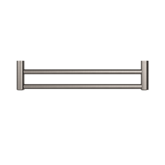 MECCA CARE 25MM DOUBLE TOWEL GRAB RAIL 600/900MM BRUSHED NICKEL