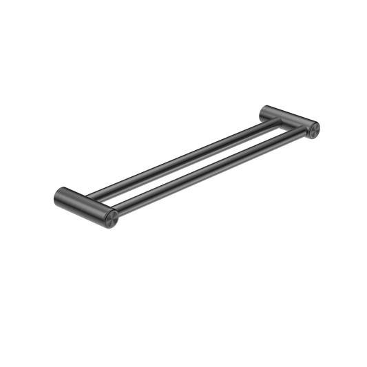 MECCA CARE 25MM DOUBLE TOWEL GRAB RAIL 600/900MM GUN METAL