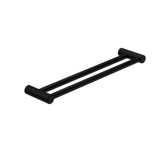 MECCA CARE 25MM DOUBLE TOWEL GRAB RAIL 600/900MM MATTE BLACK