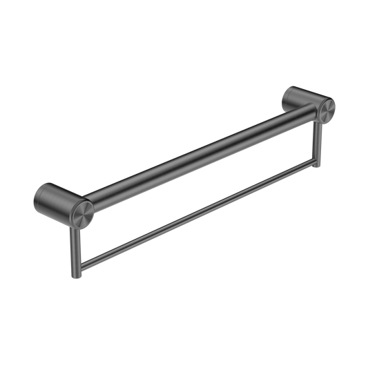 MECCA CARE 32MM GRAB RAIL WITH TOWEL HOLDER 300/600/900MM GUN METAL