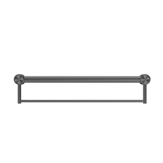 MECCA CARE 32MM GRAB RAIL WITH TOWEL HOLDER 300/600/900MM GUN METAL
