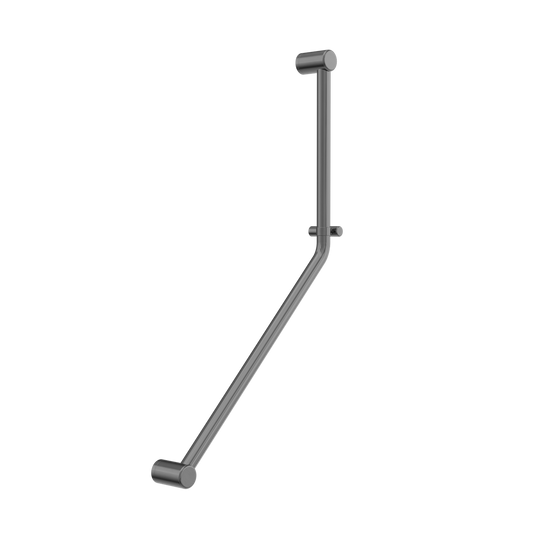 MECCA CARE 32MM AMBULANT 45 DEGREE BENT TUBE GRAB RAIL 450X650MM GUN METAL