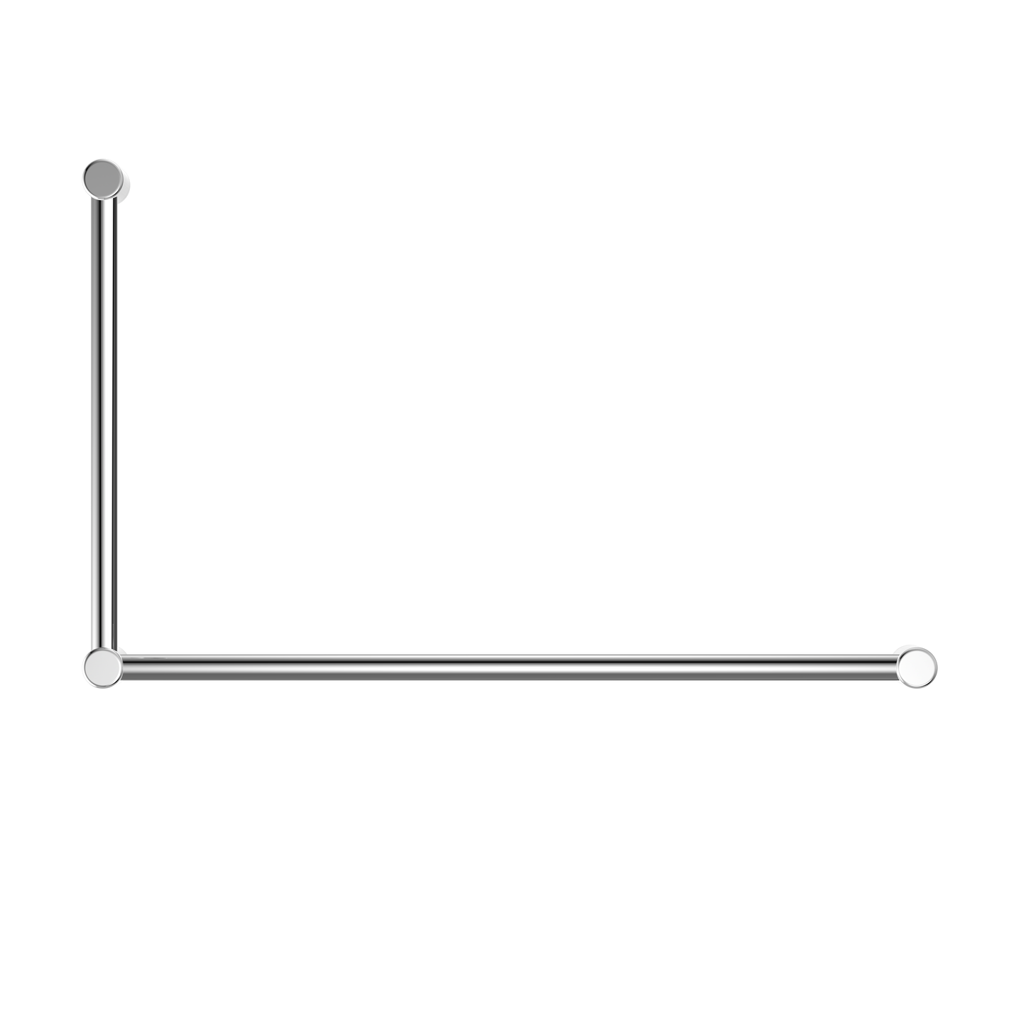 MECCA CARE 32MM DDA ACCESSIBLE TOILET GRAB RAIL SET 90 DEGREE 600X1000MM CHROME