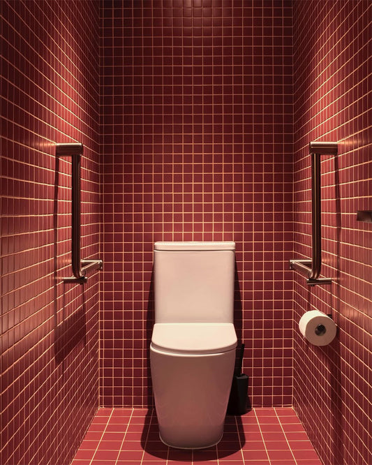 MECCA CARE 32MM AMBULANT 90 DEGREE BENT TUBE GRAB RAIL 450X450MM GUN METAL