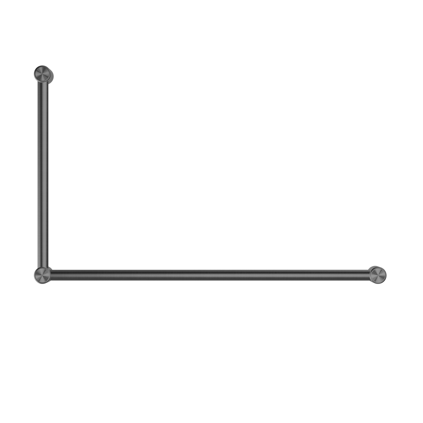 MECCA CARE 32MM DDA ACCESSIBLE TOILET GRAB RAIL SET 90 DEGREE 600X1000MM GUN METAL