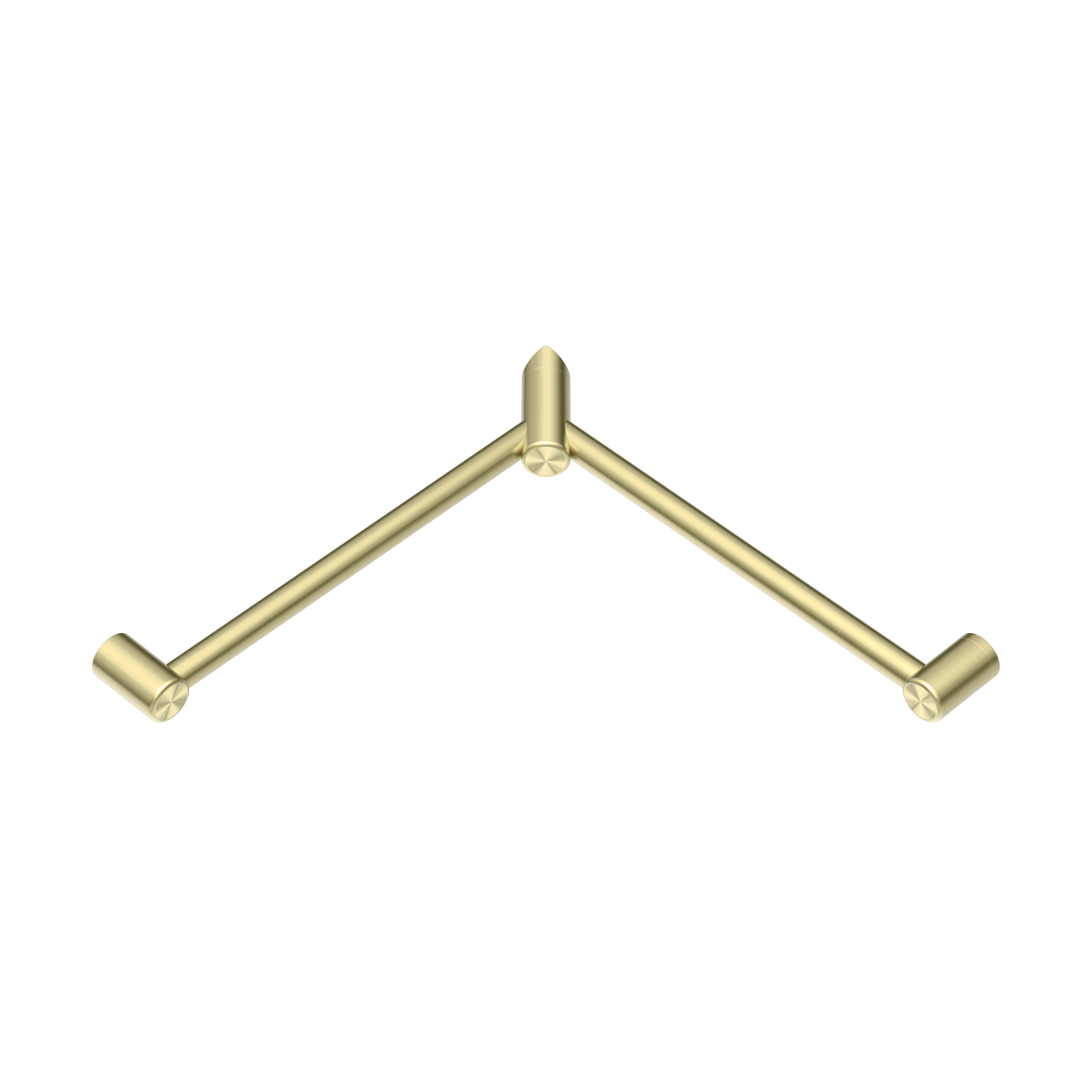 MECCA CARE 32MM WRAP AROUND CORNER GRAB RAIL 600X600MM BRUSHED GOLD