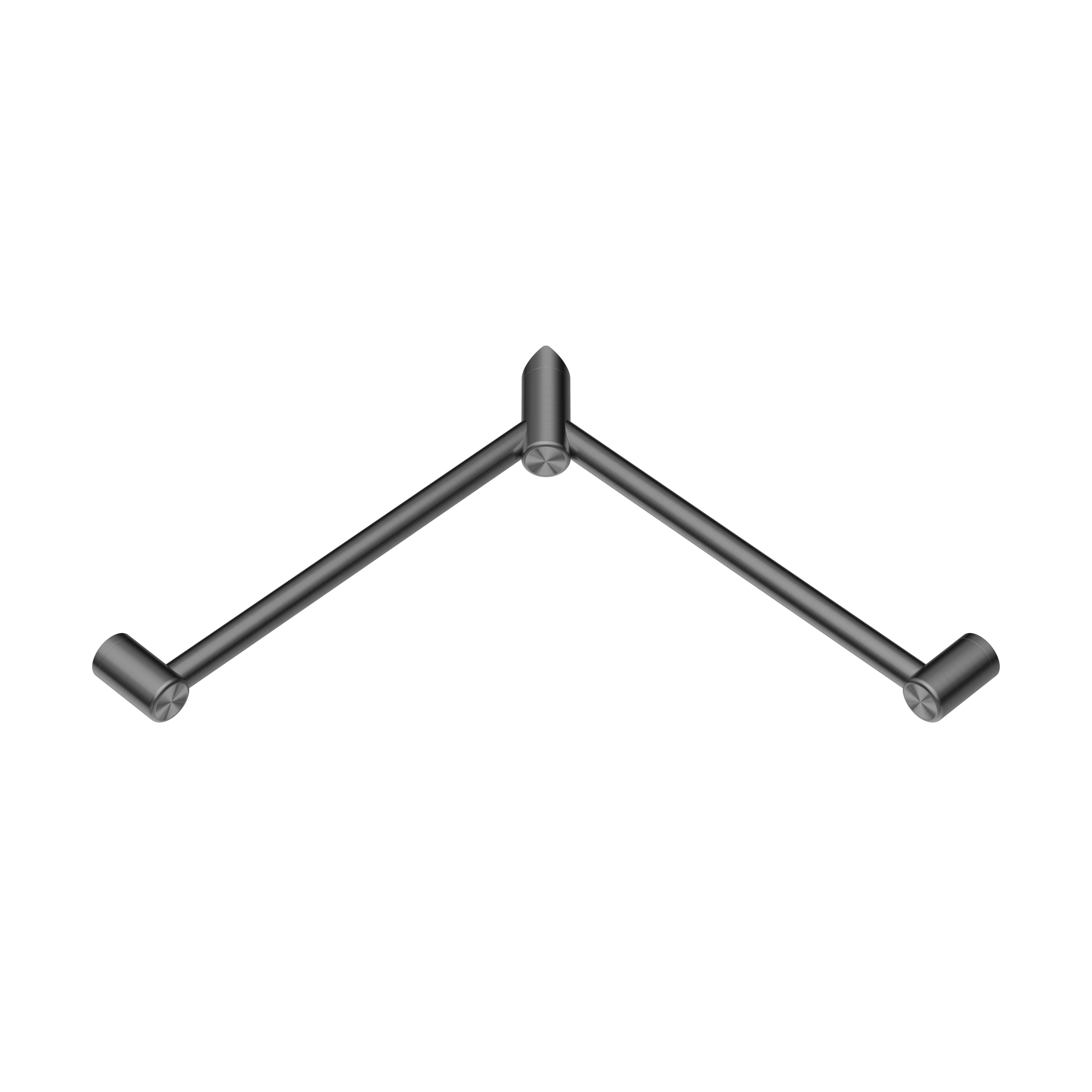 MECCA CARE 32MM WRAP AROUND CORNER GRAB RAIL 600X600MM GUN METAL
