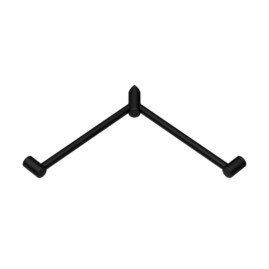 MECCA CARE 32MM WRAP AROUND CORNER GRAB RAIL 600X600MM MATTE BLACK
