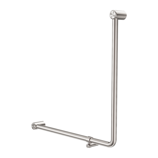MECCA CARE 32MM 90 DEGREE NZ4121 ACCESSIBLE TOILET GRAB RAIL 750X750MM BRUSHED NICKEL
