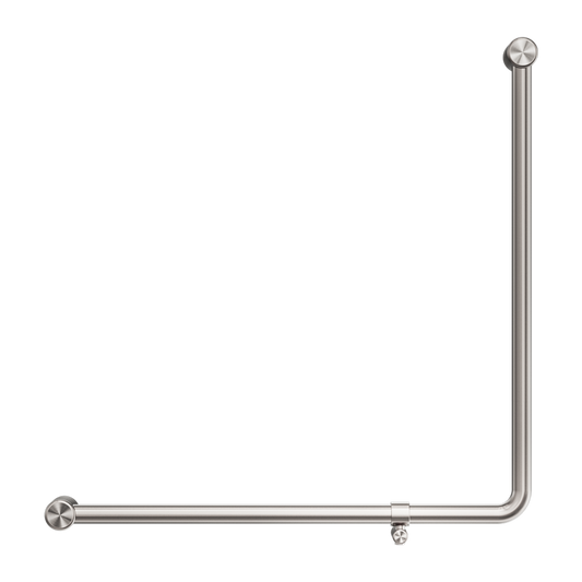 MECCA CARE 32MM 90 DEGREE NZ4121 ACCESSIBLE TOILET GRAB RAIL 750X750MM BRUSHED NICKEL