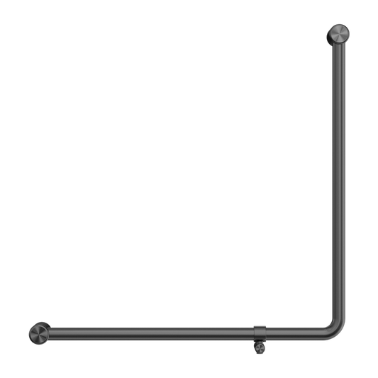 MECCA CARE 32MM 90 DEGREE NZ4121 ACCESSIBLE TOILET GRAB RAIL 750X750MM GUN METAL