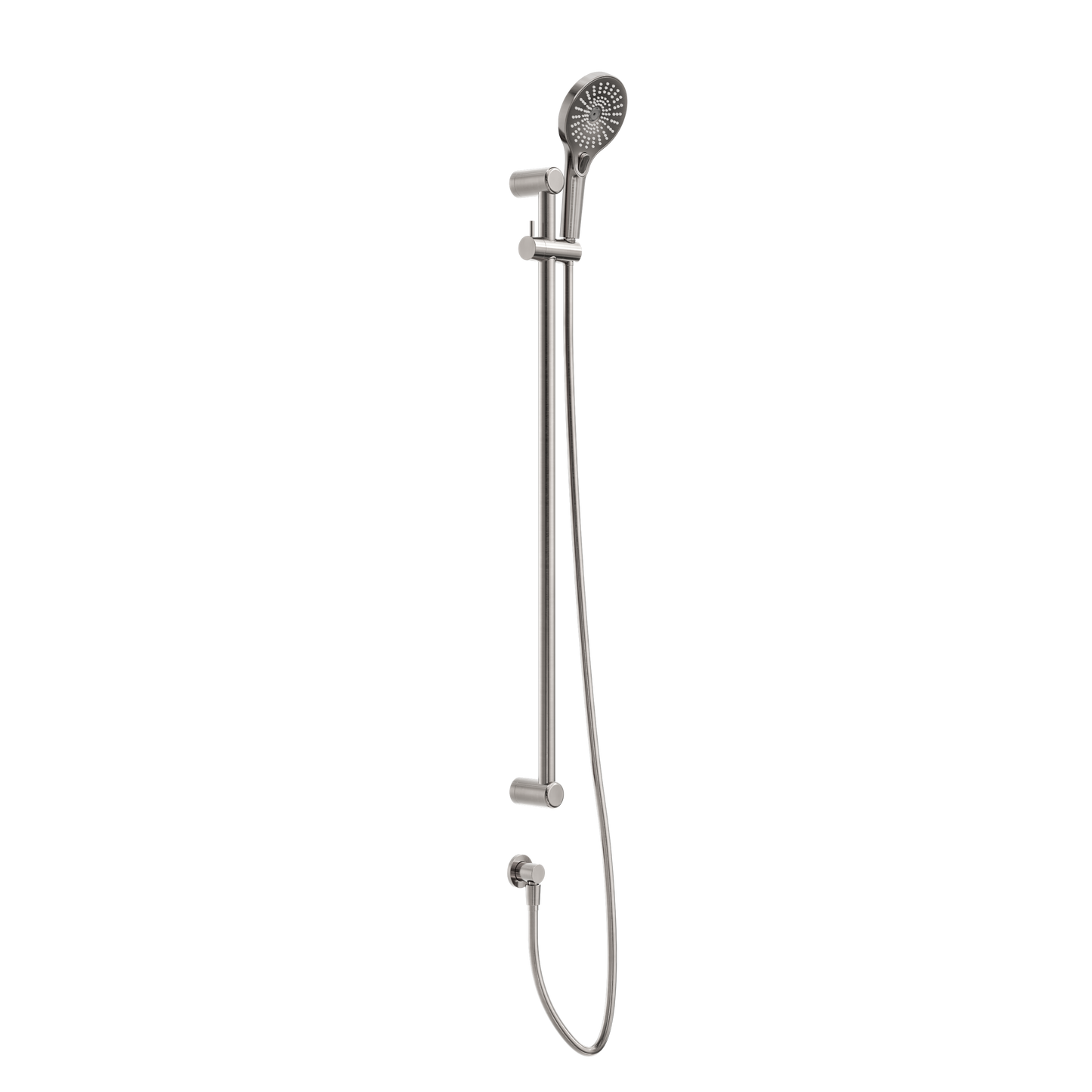 MECCA CARE 25MM GRAB RAIL AND ADJUSTABLE SHOWER RAIL SET 900MM BRUSHED NICKEL