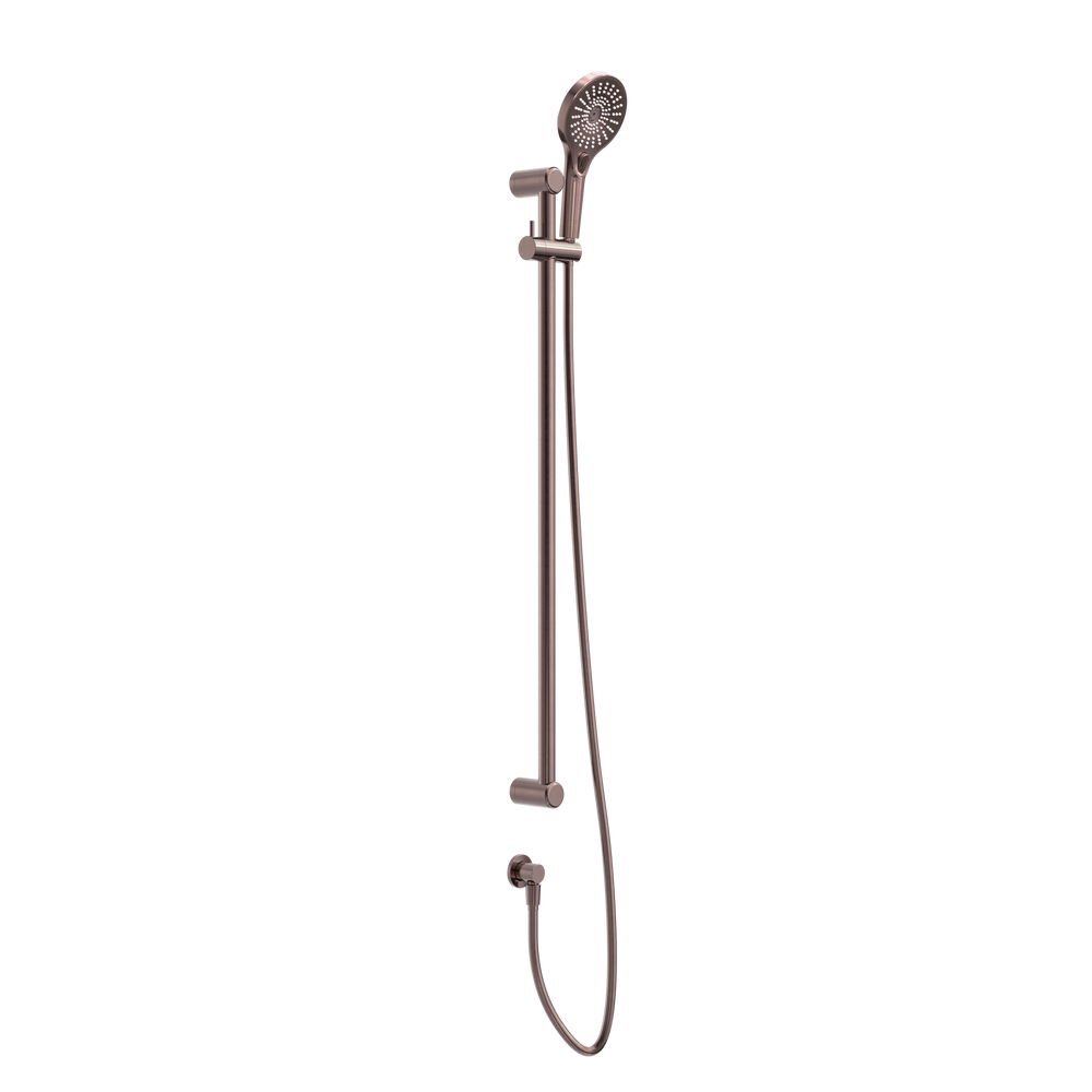 MECCA CARE 25MM GRAB RAIL AND ADJUSTABLE SHOWER RAIL SET 900MM BRUSHED BRONZE