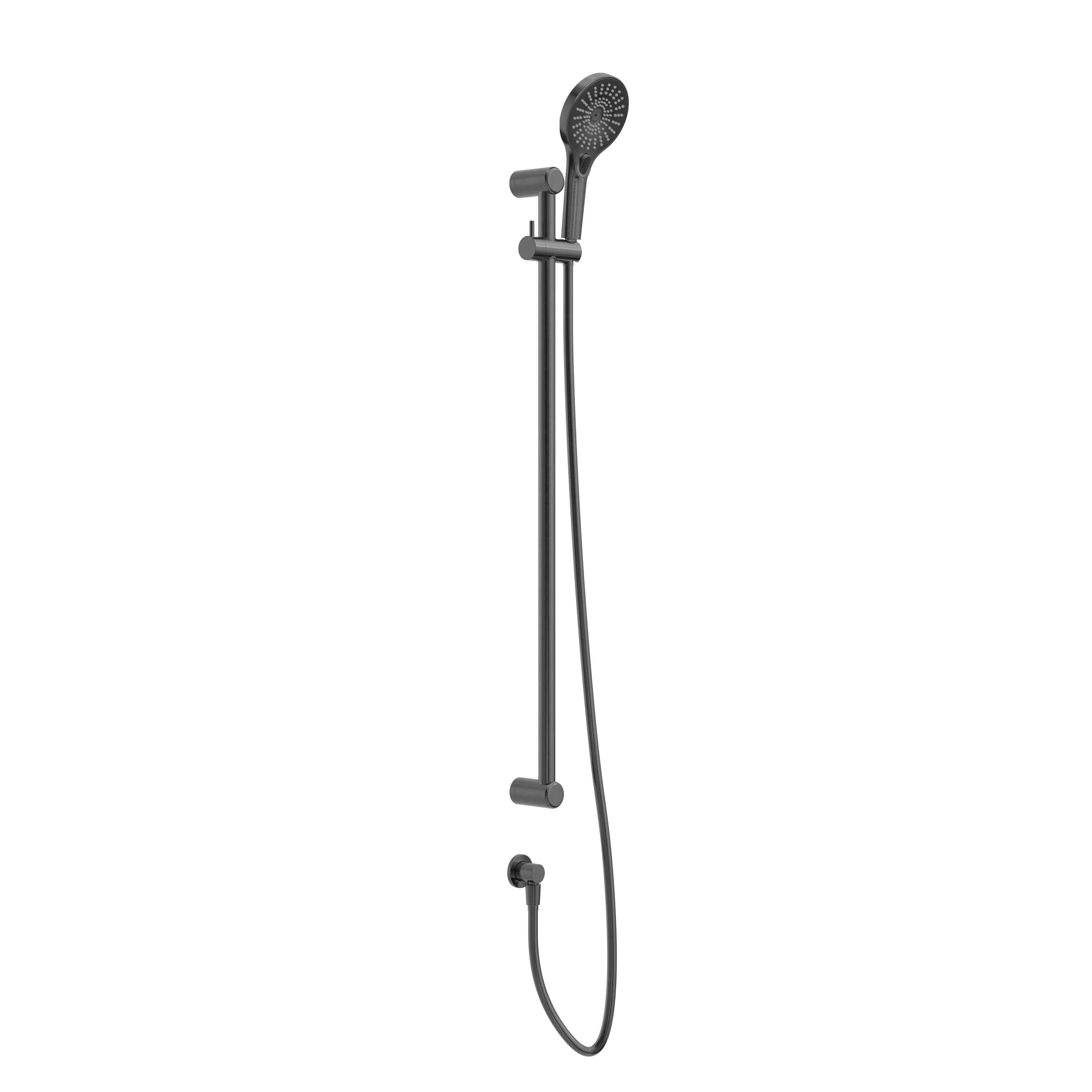 MECCA CARE 25MM GRAB RAIL AND ADJUSTABLE SHOWER RAIL SET 900MM GUN METAL
