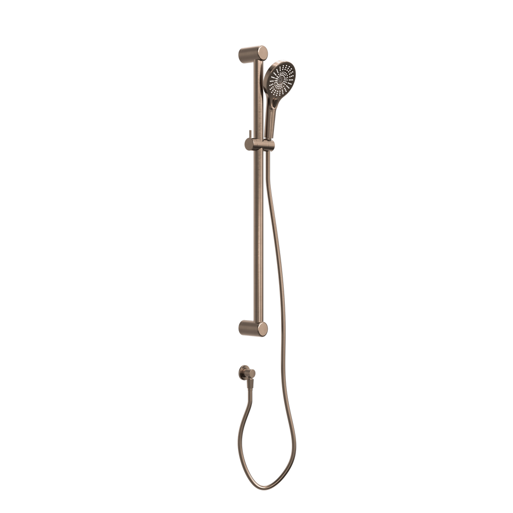 MECCA CARE 32MM GRAB RAIL AND ADJUSTABLE SHOWER RAIL SET 900MM BRUSHED BRONZE
