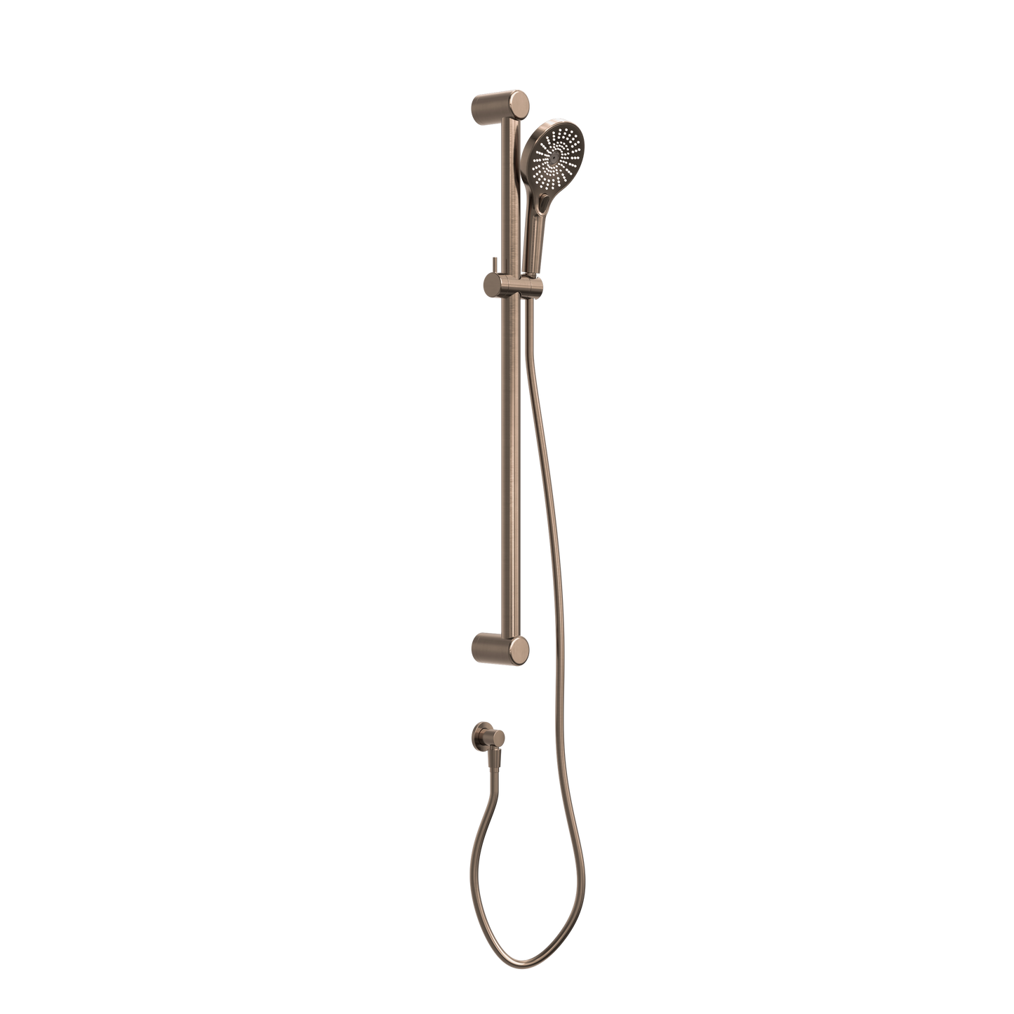 MECCA CARE 32MM GRAB RAIL AND ADJUSTABLE SHOWER RAIL SET 900MM BRUSHED BRONZE