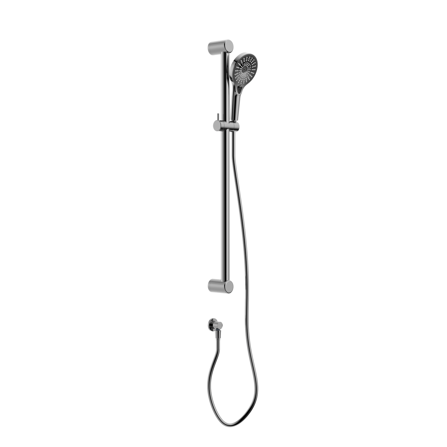 MECCA CARE 32MM GRAB RAIL AND ADJUSTABLE SHOWER RAIL SET 900MM CHROME