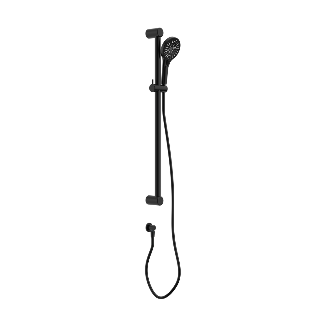 MECCA CARE 32MM GRAB RAIL AND ADJUSTABLE SHOWER RAIL SET 900MM MATTE BLACK
