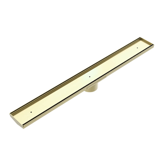 TILE INSERT V CHANNEL 900X106MM FLOOR GRATE 90MM OUTLET BRUSHED GOLD