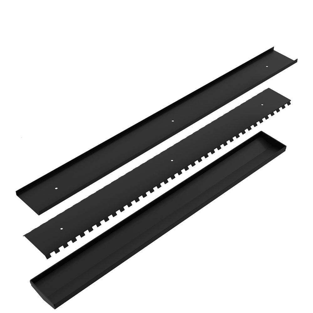 TILE INSERT V CHANNEL 900X106MM FLOOR GRATE 80MM OUTLET MATTE BLACK