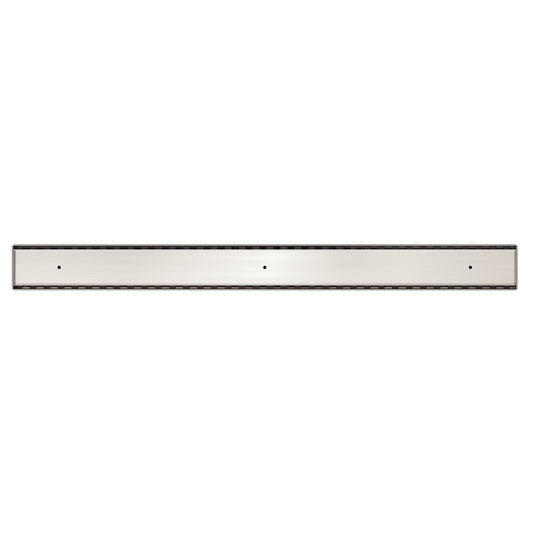 TILE INSERT V CHANNEL 900X82MM FLOOR GRATE 50MM OUTLET BRUSHED NICKEL