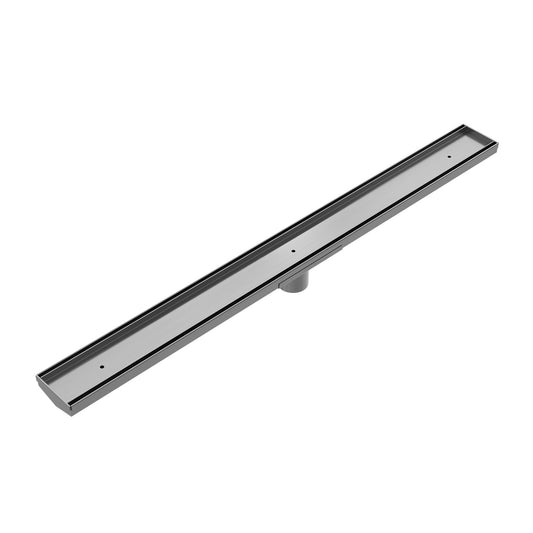 TILE INSERT V CHANNEL 900X82MM FLOOR GRATE 50MM OUTLET GUN METAL