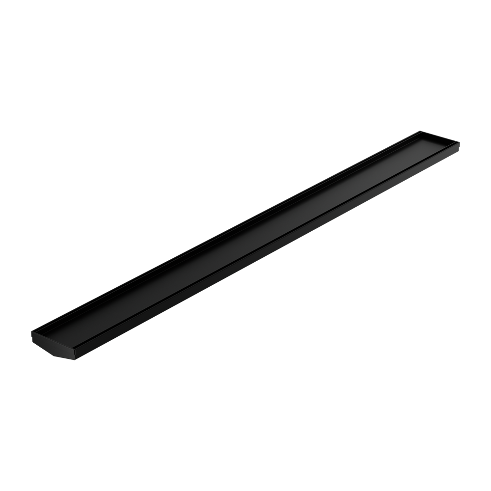TILE INSERT V CHANNEL 1200X106MM FLOOR GRATE WITHOUT OUTLET MATTE BLACK