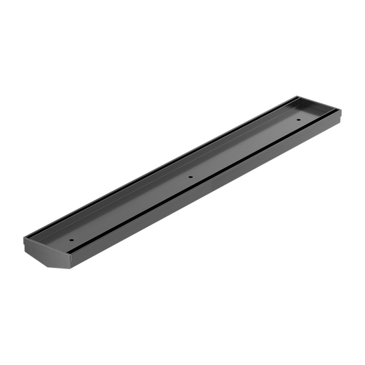 TILE INSERT V CHANNEL 600X82MM FLOOR GRATE WITHOUT OUTLET GUN METAL