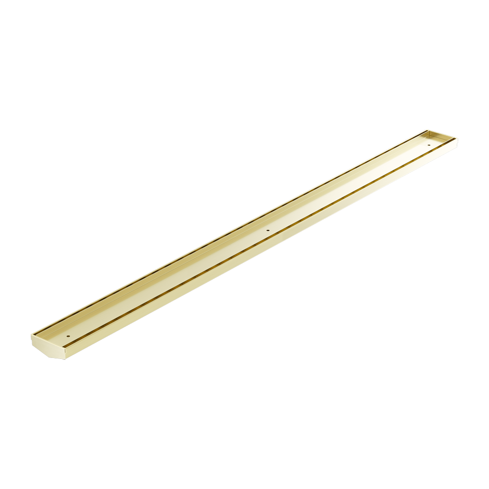 TILE INSERT V CHANNEL 1200X82MM FLOOR GRATE WITHOUT OUTLET BRUSHED GOLD