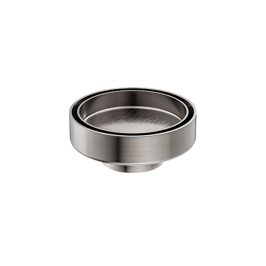 100MM ROUND TILE INSERT FLOOR WASTE 50MM OUTLET BRUSHED NICKEL