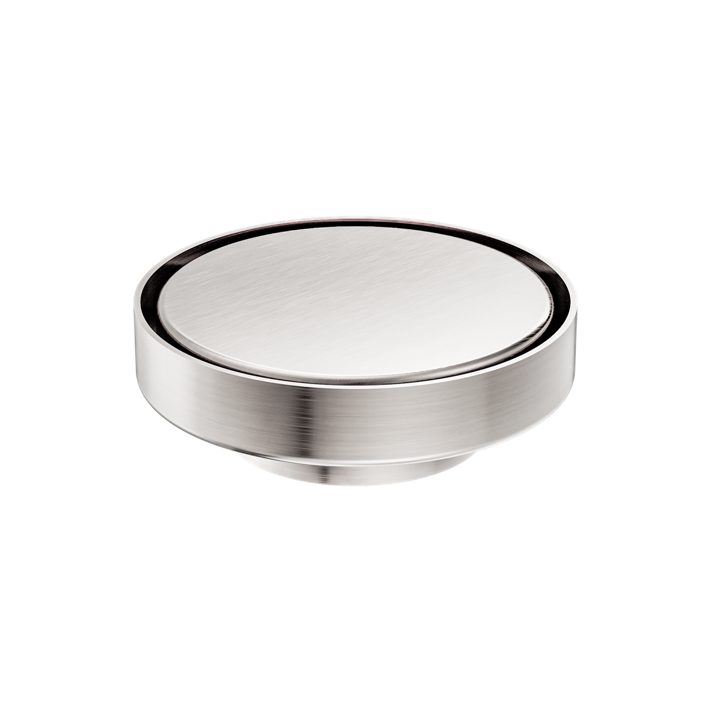 130MM ROUND TILE INSERT FLOOR WASTE 80MM OUTLET BRUSHED NICKEL