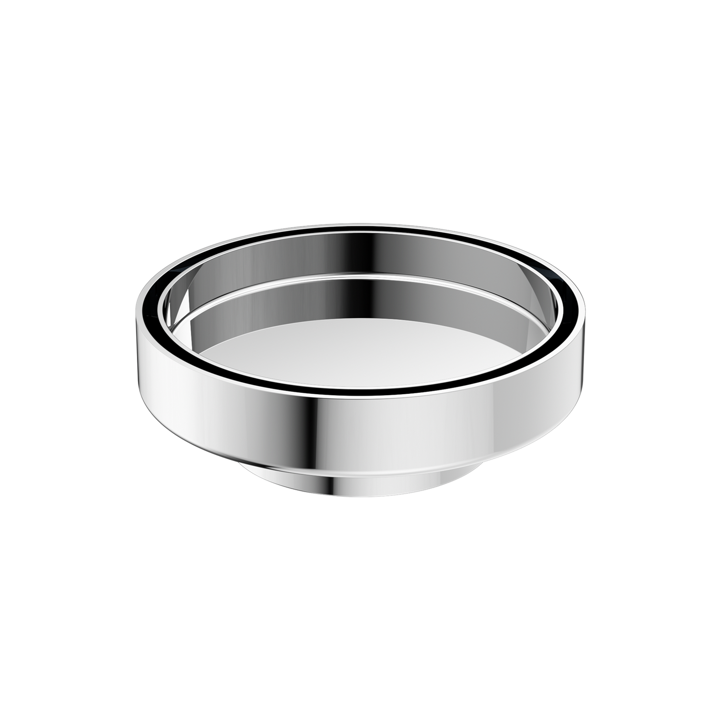 130MM ROUND TILE INSERT FLOOR WASTE 80MM OUTLET CHROME