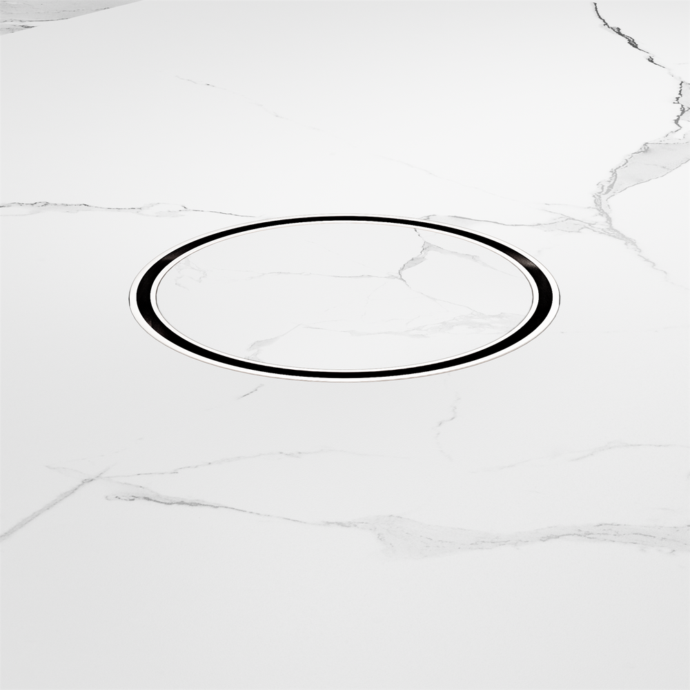 130MM Round Tile Insert Floor Waste 80MM Outlet Chrome — Chrome & Stainless, Floor Wastes & Drains