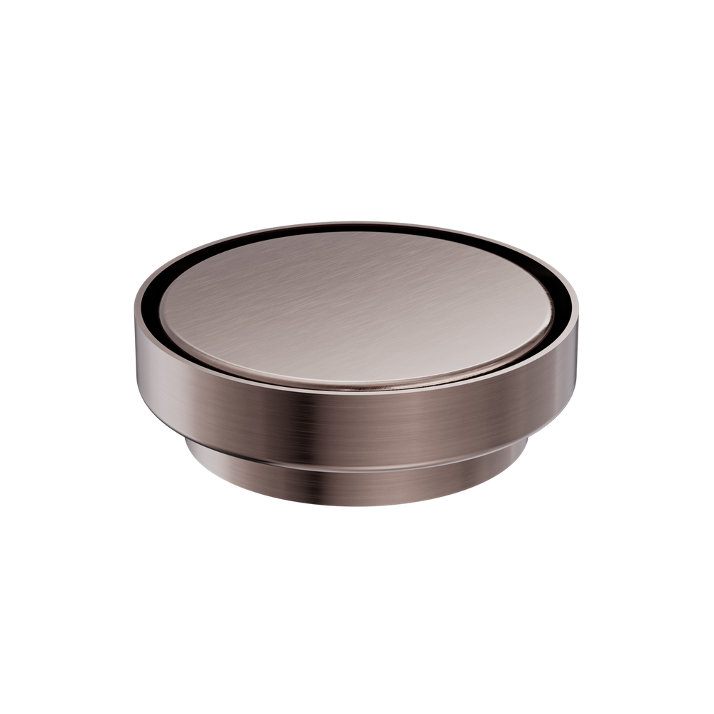 130MM Round Tile Insert Floor Waste 100MM Outlet Brushed Bronze — Floor Wastes & Drains