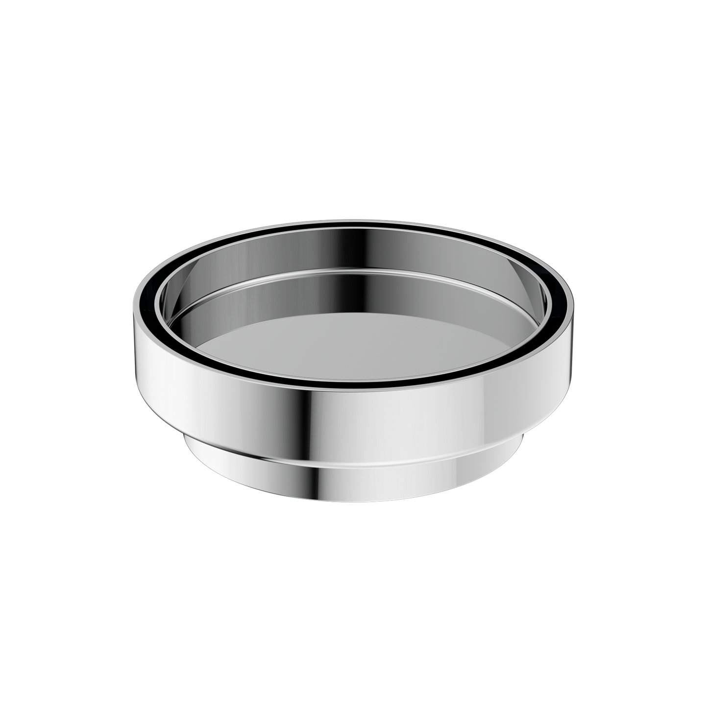 130MM ROUND TILE INSERT FLOOR WASTE 100MM OUTLET CHROME