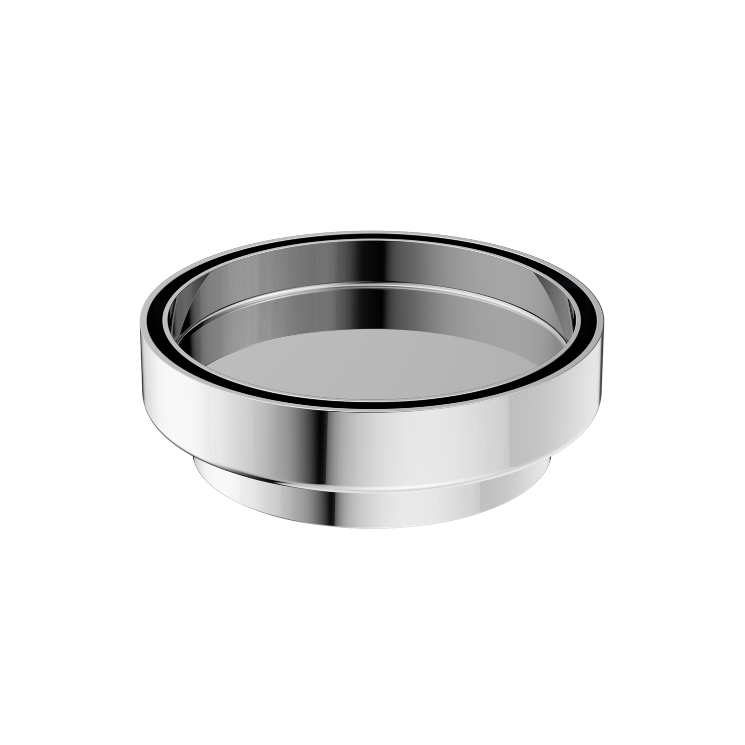 130MM ROUND TILE INSERT FLOOR WASTE 100MM OUTLET CHROME