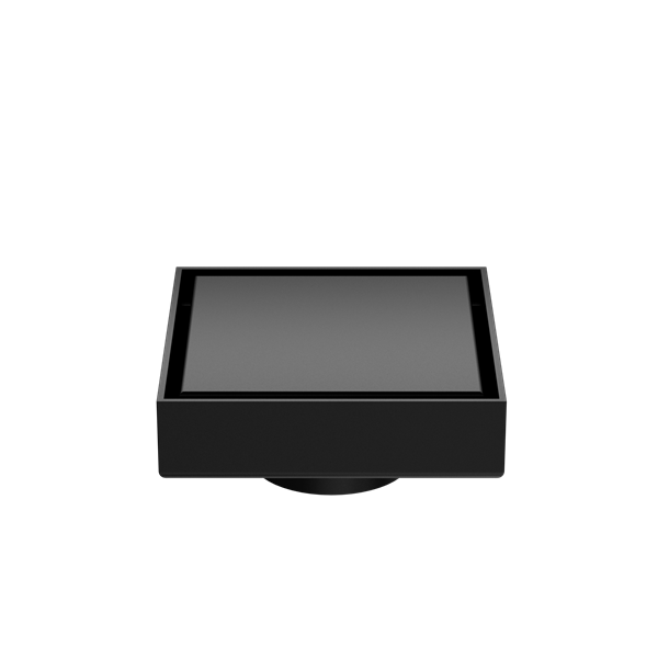 100MM SQUARE TILE INSERT FLOOR WASTE 50MM OUTLET MATTE BLACK