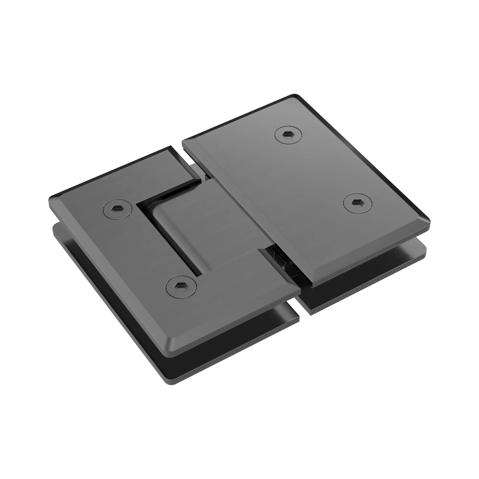 180 DEGREE GLASS TO GLASS SHOWER HINGE 10MM GLASS GUN METAL