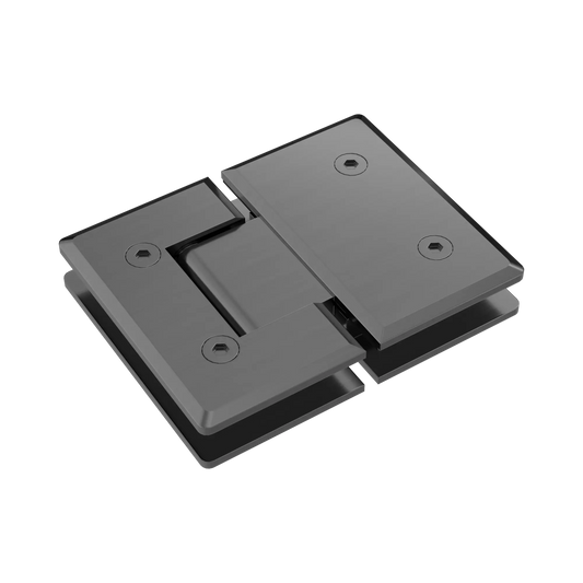 180 DEGREE GLASS TO GLASS SHOWER HINGE 10MM GLASS GUN METAL