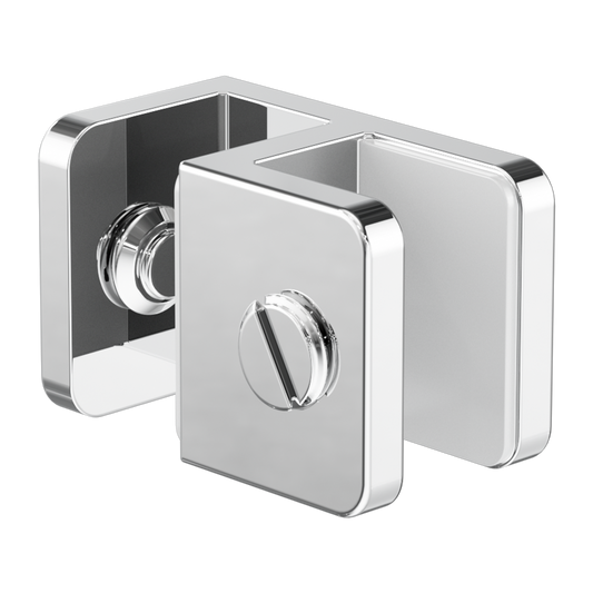 OVER-PANEL GLASS TO GLASS FITTING 10MM GLASS CHROME