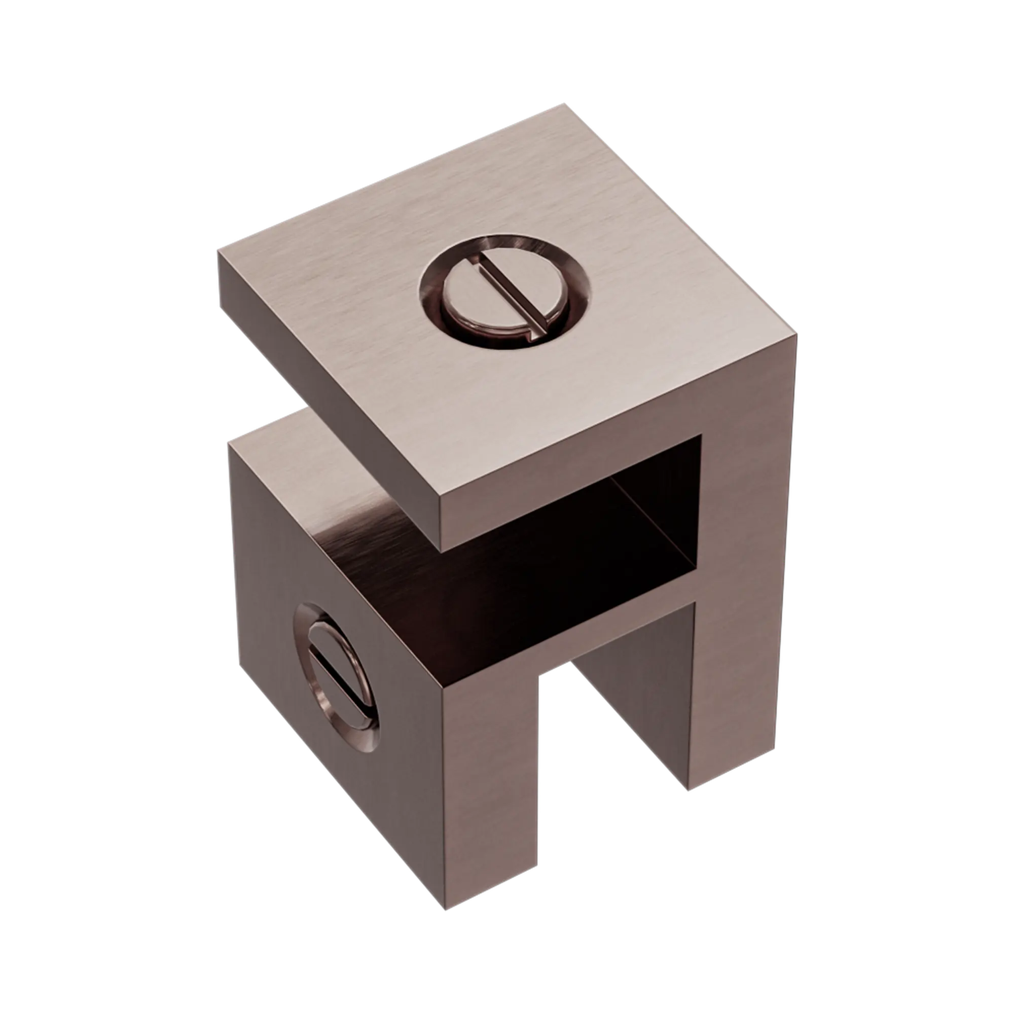 OVER-PANEL GLASS TO GLASS FITTING 10MM GLASS BRUSHED BRONZE