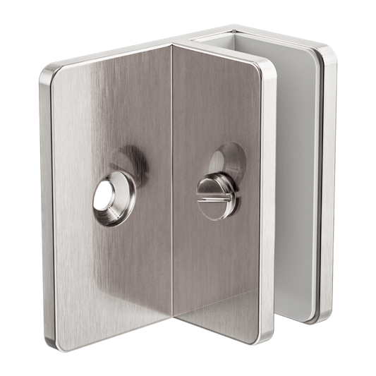 SHOWER F BRACKET 10MM GLASS BRUSHED NICKEL