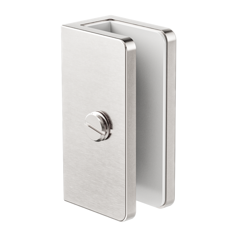 SHOWER U BRACKET 10MM GLASS BRUSHED NICKEL