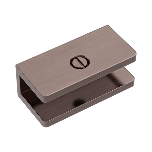SHOWER U BRACKET 10MM GLASS BRUSHED BRONZE