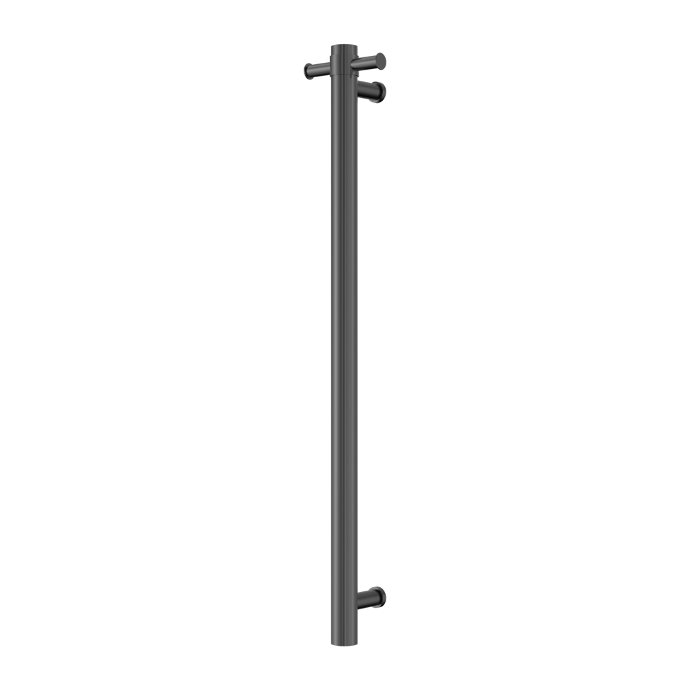 MECCA 240V SINGLE VERTICAL HEATED TOWEL RAIL GRAPHITE